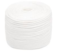 vidaXL Corda per Barca Completamente Bianca 8 mm 100 m in Polipropilene