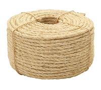 vidaXL Corda Resistente Strappi Abrasione Riciclabile Ecologica Multifunzionale Robusta Cavo Spago Fune Cima Filo Sartia Laccio Sisal 100% 10 mm 50 m