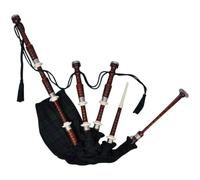 vidaXL Cornamusa scozzese stile Great Highland nero e verde Steward set completo