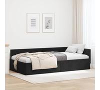 vidaXL Cornice del letto ad angolo Altro Nero 100 x 200 cm