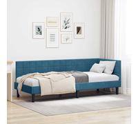 vidaXL Cornice del letto ad angolo Blu 80 cm x 200 cm Velluto