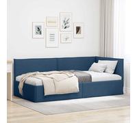 vidaXL Cornice del letto ad angolo Blu 80 x 200 cm Velluto