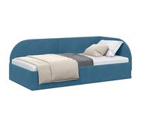 vidaXL Letto Angolare Moderno in Velluto con Struttura a Piattaforma - Letto Elegante e Stiloso con Testata Appendibile