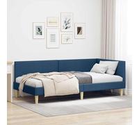 vidaXL Struttura letto ad angolo: moderna camera da letto con testiera regolabile e traspirante, realizzata in legno ingegneristico, salvaspazio e design innovativo.