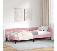 vidaXL Cornice del letto ad angolo con testiera Rosa 80 cm x 200 cm