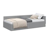 vidaXL Cornice del Letto ad Angolo con testiera Tessuto Letto salvaspazio