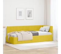 vidaXL Cornice del letto ad angolo Giallo 80 cm x 200 cm Velluto