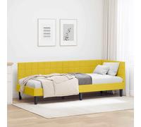 vidaXL Cornice del letto ad angolo Giallo 80 cm x 200 cm Velluto
