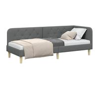 vidaXL Cornice del Letto ad Angolo Grigio Scuro 80 x 200 cm Tessuto