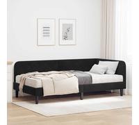 vidaXL Cornice del letto ad angolo Nero 90 x 190 cm Velluto
