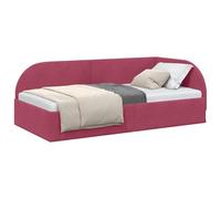 vidaXL Letto Angolare Morden in Velluto - Mobili Eleganti per Camera da Letto con Testata a Parete