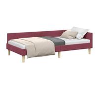 vidaXL Cornice del Letto ad Angolo Rosso Vino 80 x 200 cm Tessuto, Letto Elegante e Minimalista, daybed d'angolo, Arredamento Multifunzionale, Soluzione salvaspazio in Camera