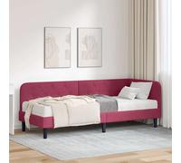 vidaXL Cornice del letto ad angolo Rosso Vino 80 x 200 cm Velluto