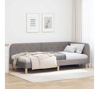 vidaXL Cornice del letto ad angolo Talpa 100 x 200 cm Tessuto