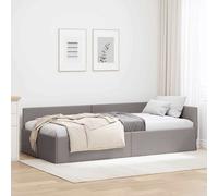 vidaXL Cornice del letto ad angolo Talpa 80 cm x 200 cm Tessuto