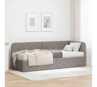 Cornice del letto ad angolo Talpa 80 x 200 cm Tessuto