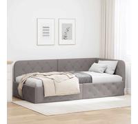 vidaXL Cornice del letto ad angolo Talpa 90 x 200 cm Tessuto