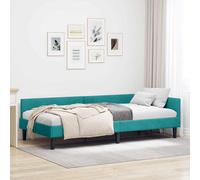 vidaXL Cornice del letto ad angolo Turchese 80 cm x 200 cm