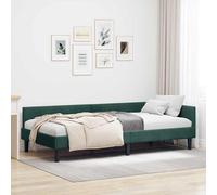 vidaXL Cornice del letto ad angolo Verde Scuro 100 cm x 200 cm