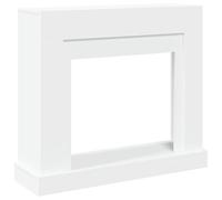 vidaXL Cornice per Camino Bianca 100x30x87,5 cm in Truciolato, cornice per caminetto, struttura per camino, decorazione camino, telaio per camino