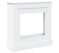 vidaXL Cornice per Camino Bianca 90x30x90 cm in Truciolato, Cornice per caminetto, Struttura per Camino, Decorazione Camino, Telaio per Camino