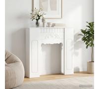 vidaXL Cornice per camino Bianco 93 x 20 x 89 cm Legno ingegnerizzato