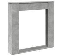 vidaXL Cornice per camino Grigio cemento 100x20x100 cm in truciolato