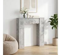 vidaXL Cornice per camino Grigio Cemento 102 x 20 x 102 cm