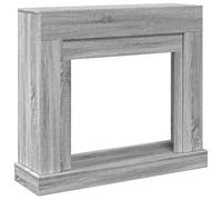 vidaXL Cornice per Camino Grigio Sonoma 100x30x87,5 cm in Truciolato, cornice per caminetto, struttura per camino, decorazione camino