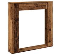 vidaXL Cornice per Camino Legno Antico 100x20x100 cm in Truciolato, cornice per caminetto, struttura per camino, decorazione camino, telaio per camino