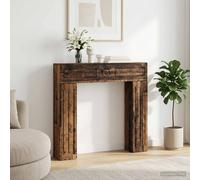 vidaXL Cornice per camino Legno antico 102 x 18 x 100,5 cm