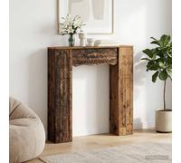 vidaXL Cornice per camino Legno antico 102 x 20 x 102 cm