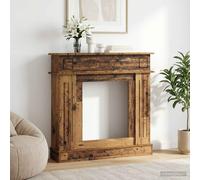 vidaXL Cornice per caminetto in legno anticato, 102 x 26 x 100 cm, moderno, rettangolare, decorazione per interni, design salvaspazio per soggiorno, camera da letto, corridoio