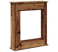 vidaXL Cornice per Camino Legno Antico 75x20x87,5 cm in Truciolato, cornice per caminetto, struttura per camino, decorazione camino, telaio per camino