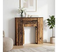 vidaXL Cornice per caminetto in legno vecchio 93 x 20 x 89 cm, decorazione moderna per la casa a forma di U, per soggiorno, camera da letto, corridoio, elegante copertura per camino, elemento