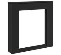 vidaXL Cornice per Camino Nera 100x20x100 cm in Truciolato