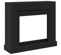 vidaXL Cornice per camino nera 100x30x87,5 cm in truciolato