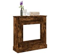 vidaXL Cornice per Camino Rovere Fumo 90x30x90 cm in Truciolato, cornice per caminetto, struttura per camino, decorazione camino, telaio per camino