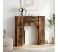 vidaXL Cornice per camino Rovere Fumo 93 x 20 x 89 cm