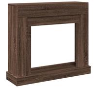 vidaXL Cornice per Camino Rovere Marrone 100x30x87,5 cm in Truciolato, cornice per caminetto, struttura per camino, decorazione camino