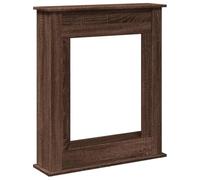 vidaXL Cornice per Camino Rovere Marrone 75x20x87,5 cm in Truciolato, cornice per caminetto, struttura per camino, decorazione camino
