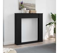 vidaXL Cornice per Camino Rovere Nero 100x20x100 cm in Truciolato