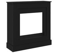 vidaXL Cornice per Camino Rovere Nero 90x30x90 cm in Truciolato