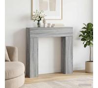 vidaXL Cornice per camino Sonoma grigio 102 x 18 x 100,5 cm
