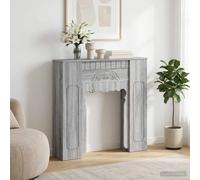 vidaXL Cornice per camino Sonoma grigio 93 x 20 x 89 cm