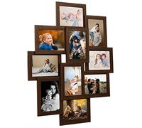 vidaXL Cornice per Collage 10x(10x15 cm) Foto Marrone Scuro in MDF