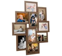 vidaXL Cornice per Collage 10x(13x18 cm) Foto Marrone Chiaro in MDF