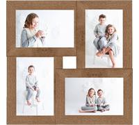VidaXL Cornice per Collage per 4x(13x18 cm) Foto Marrone Chiaro in MDF