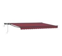 vidaXL Cornice per Tenda Manuale con LED 5 × 3,5 m, Tenda Sole Regolabile, Gazebo Esterno, Ombra LED, Ombrellone Moderno, Protezione dal Maltempo