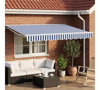 vidaXL Cornice per Tenda Manuale con LED Blu e Bianco 2,5 x 2 m